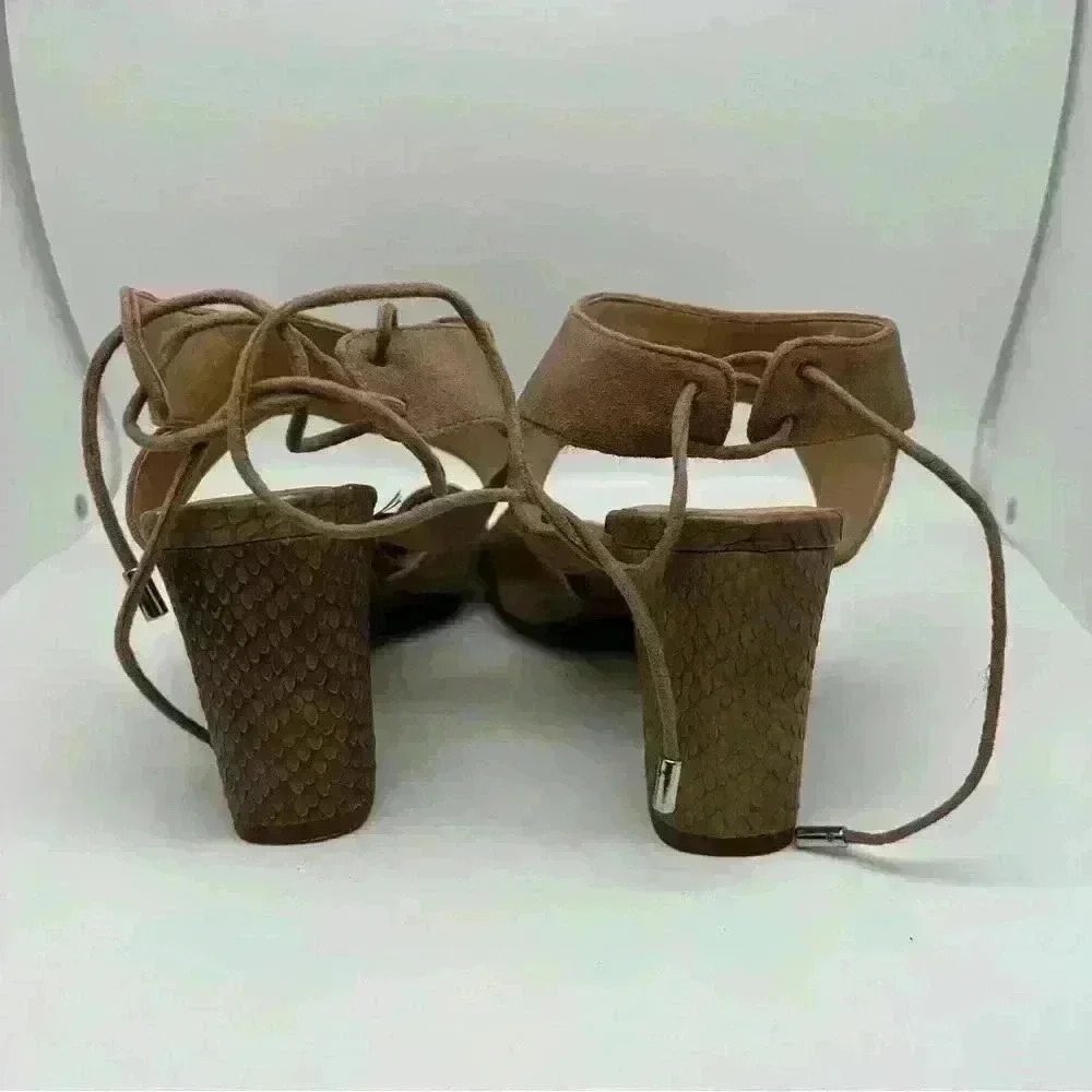 FRANCO SARTO Womens Gem Taupe Suede Heeled Dress Sandals
Size: - Picture 9 of 12